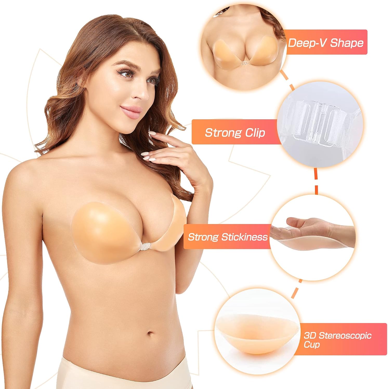 Reggiseno Push-Up Senza Ferret - Backless Bra Sticky recensione e prezzo